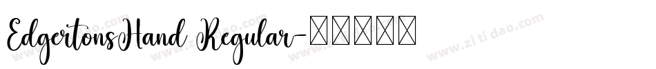 EdgertonsHand Regular字体转换